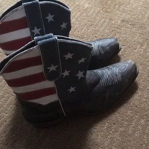 american flag cowboy boots (roper)